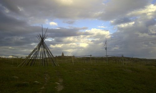 hike up the hill near Fort chip